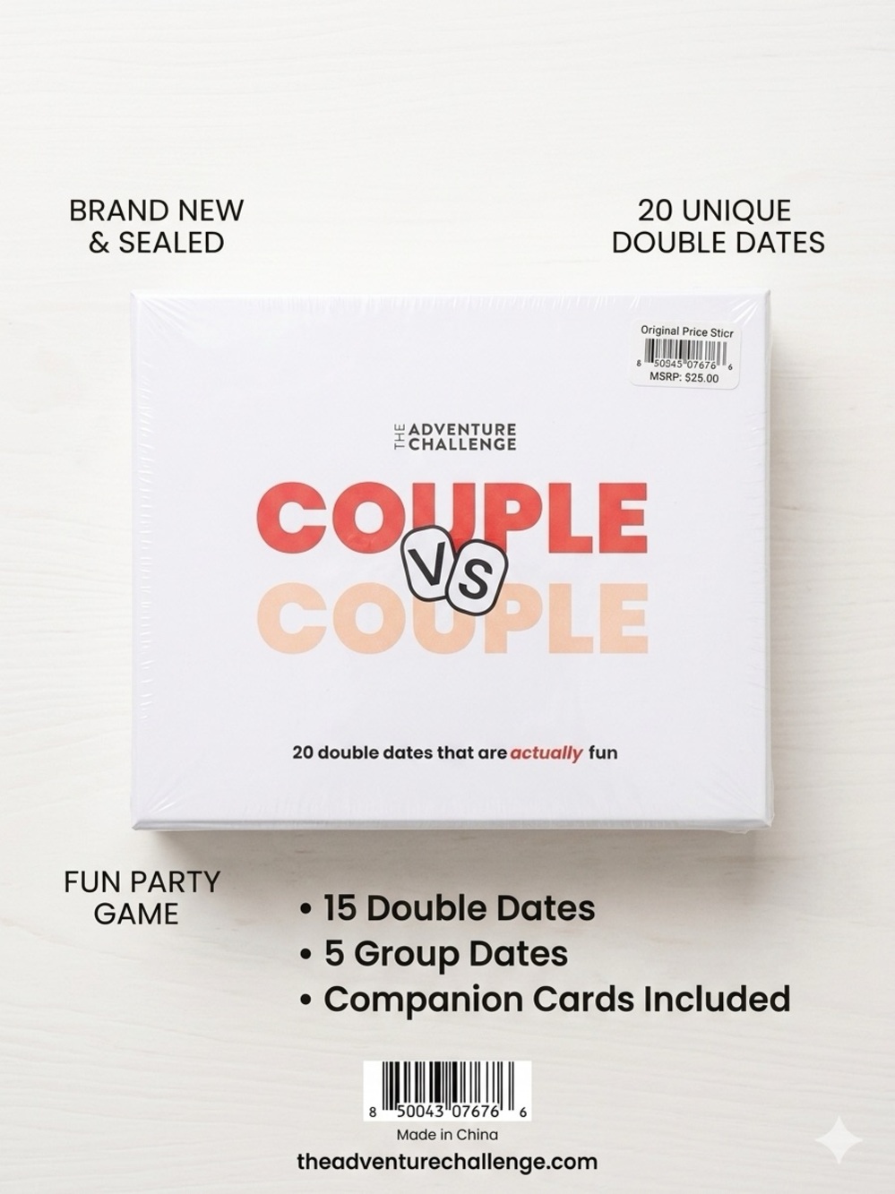 NWT The Adventure Challenge Couple vs Couple Party Game Sealed